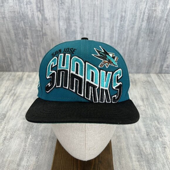 San Jose Sharks Wave Spell Out NHL Hockey Hat New Era Snapback Baseball Cap - Picture 3 of 11